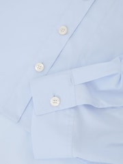 Reiss Blue Solenge Cotton Cropped Long-Sleeve Shirts - Image 6 of 6