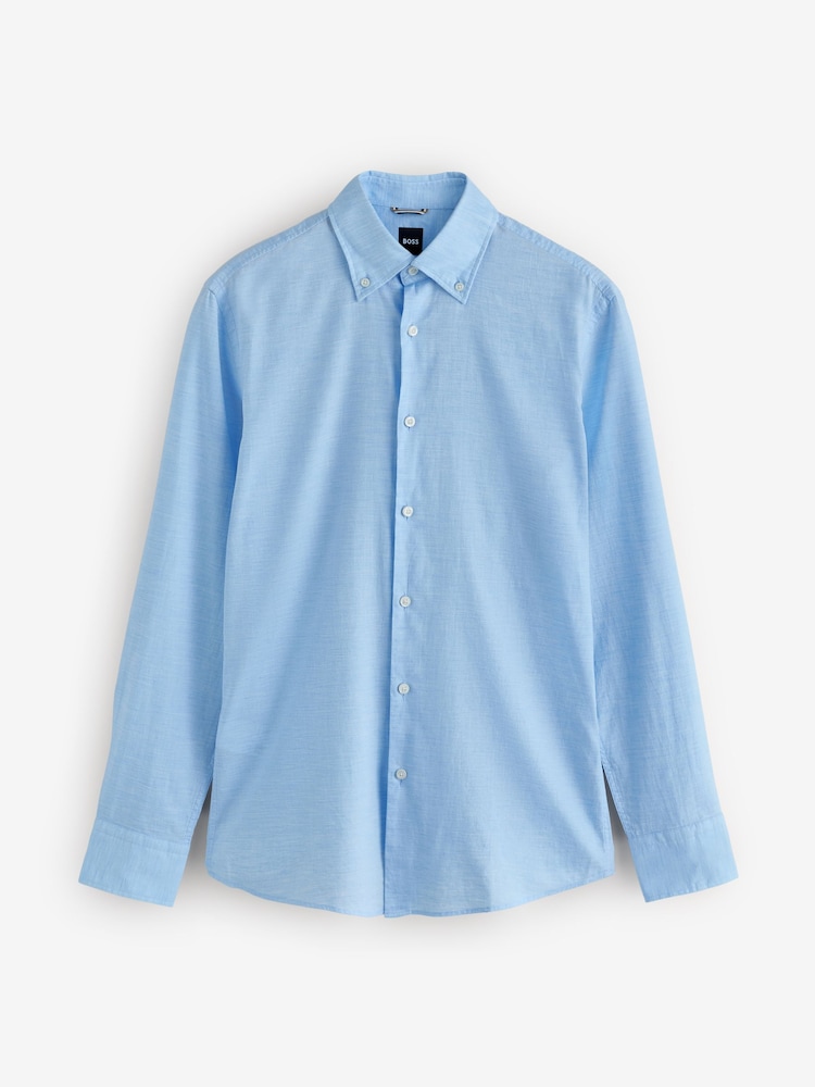 BOSS Blue Hank Stretch Shirt - Image 1 of 1