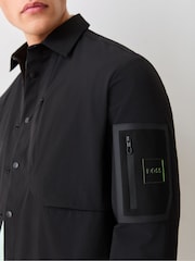 BOSS Black Relaxed Fit Logo Overshirt - Image 4 of 5