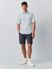 BOSS Blue Rash Regular Fit Logo Short Sleeve Shirt - Image 2 of 5