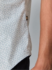 BOSS Blue Rash Regular Fit Logo Short Sleeve Shirt - Image 4 of 5