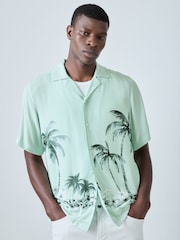 BOSS Light Blue Rayer Relaxed-Fit Shirt - Image 1 of 6