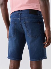 BOSS Blue Re.Maine Regular Fit Stretch Denim Shorts - Image 3 of 6
