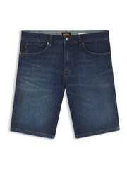 BOSS Blue Re.Maine Regular Fit Stretch Denim Shorts - Image 5 of 6
