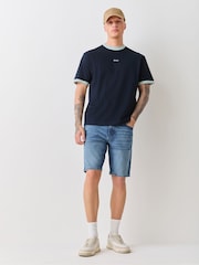 BOSS Re Maine レギュラーフィット ストレッチ デニムショーツ - 画像 2 / 5