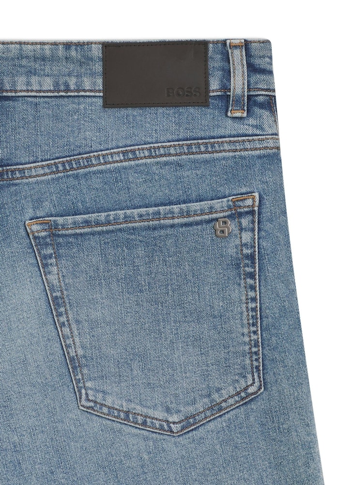 BOSS Blue Re Maine Regular-Fit Stretch Denim Shorts - Image 2 of 2