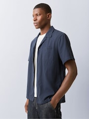 Albastru - Cămașă imprimată BOSS - Imaginea 3 din 6