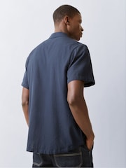 Albastru - Cămașă imprimată BOSS - Imaginea 4 din 6