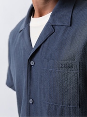 Albastru - Cămașă imprimată BOSS - Imaginea 5 din 6