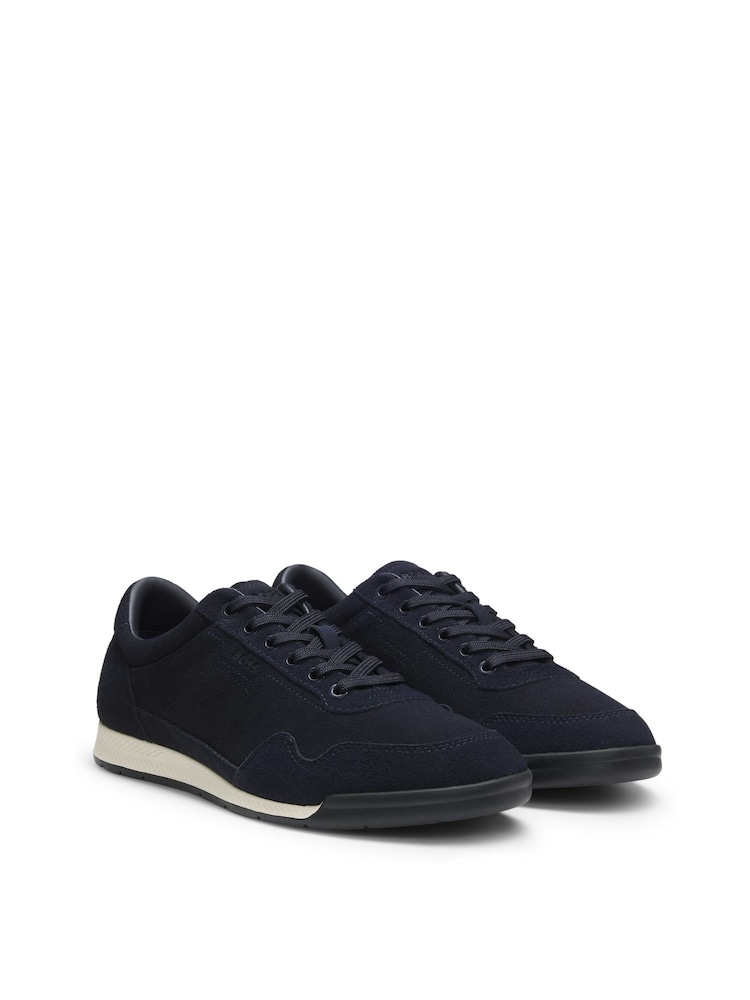 BOSS Blue Nitan Logo Trainers - Image 1 of 2 BOSS Blue Nitan Logo Trainers - Image 1 of 2