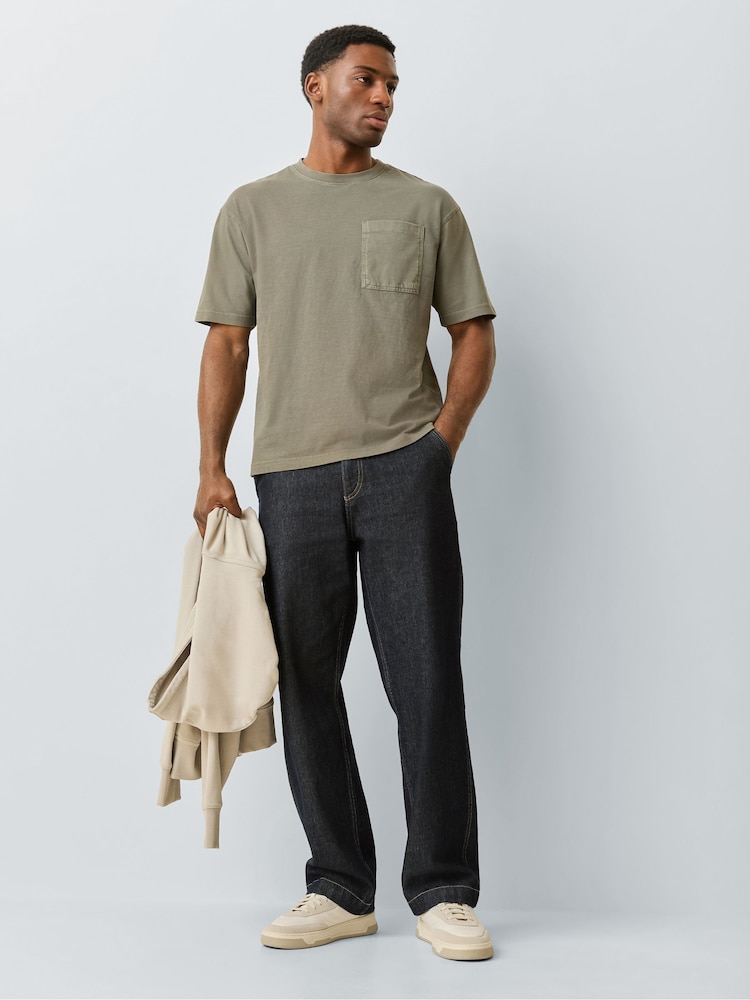 BOSS Grey Pocket Detail T-Shirt - Image 2 of 5
