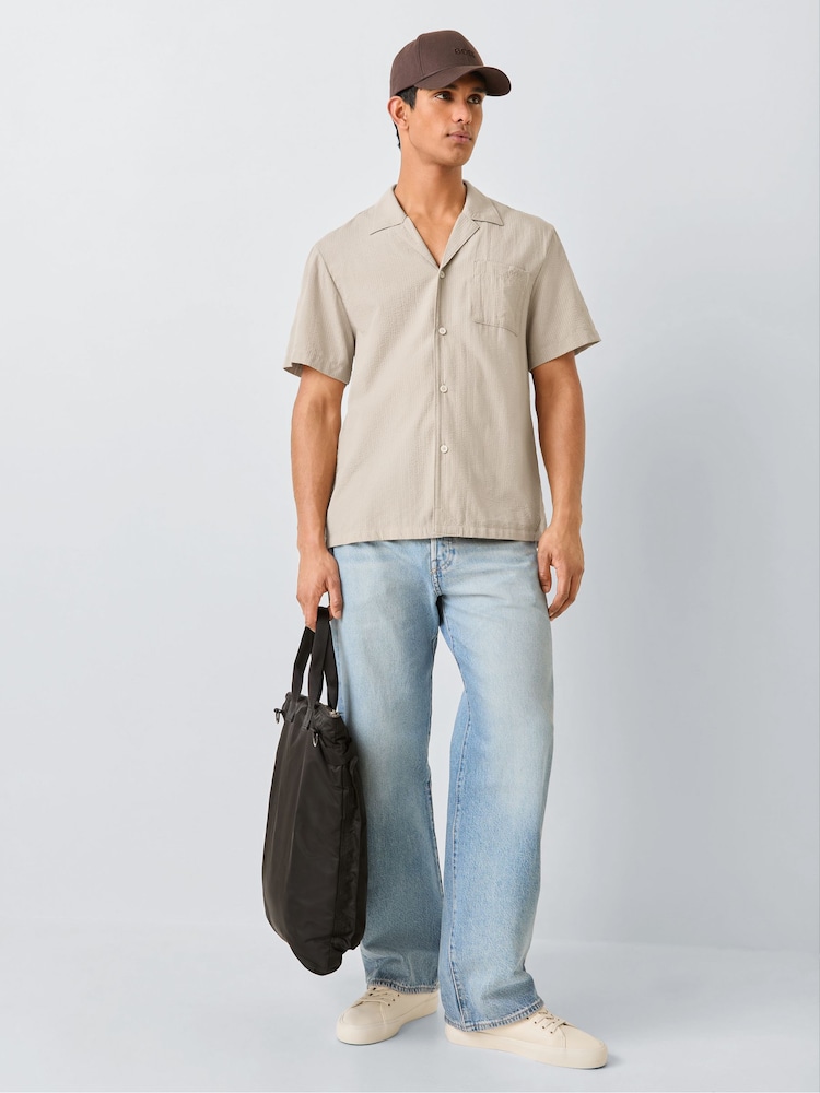 BOSS Cream Printed Shirt - Image 2 of 5