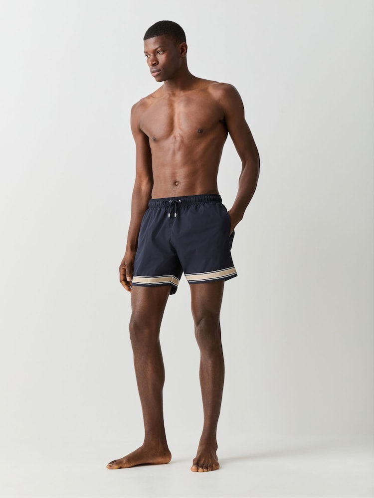 BOSS Blue Resort Logo Swim Shorts - Image 2 of 5