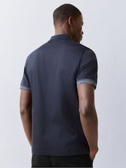 BOSS Navy Parlay Tipped Polo Shirt - Image 3 of 6