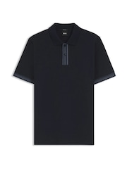 BOSS Navy Parlay Tipped Polo Shirt - Image 6 of 6
