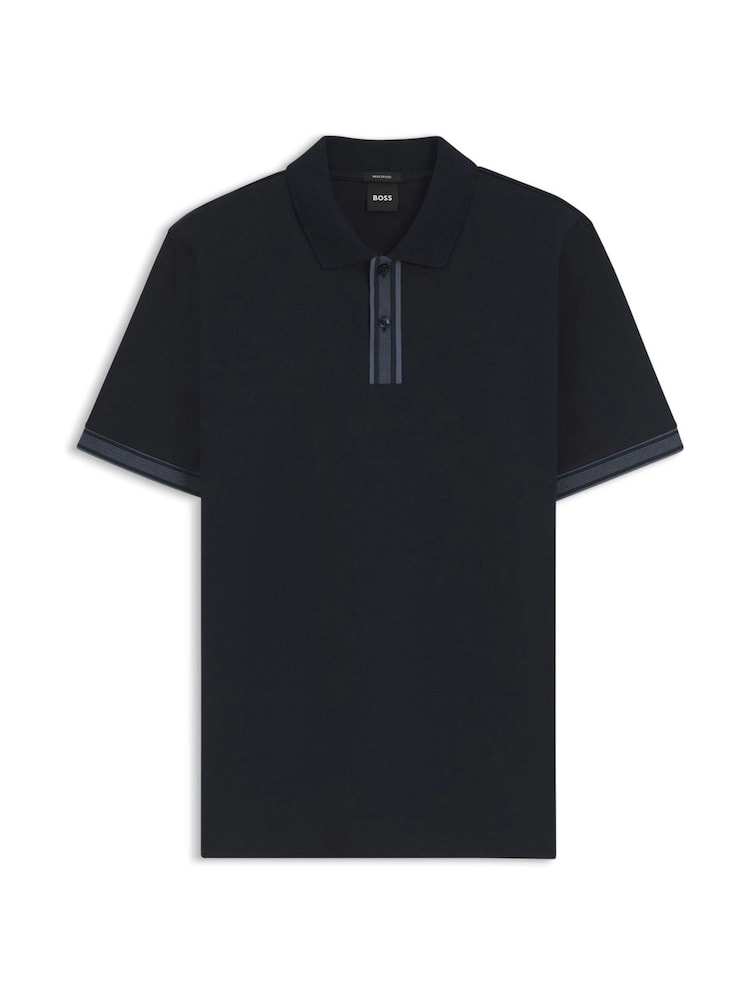 BOSS Navy Parlay Tipped Polo Shirt - Image 6 of 6