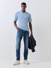 BOSS Re.Maine 標準剪裁彈性丹寧牛仔褲 - 圖片 2，共 5