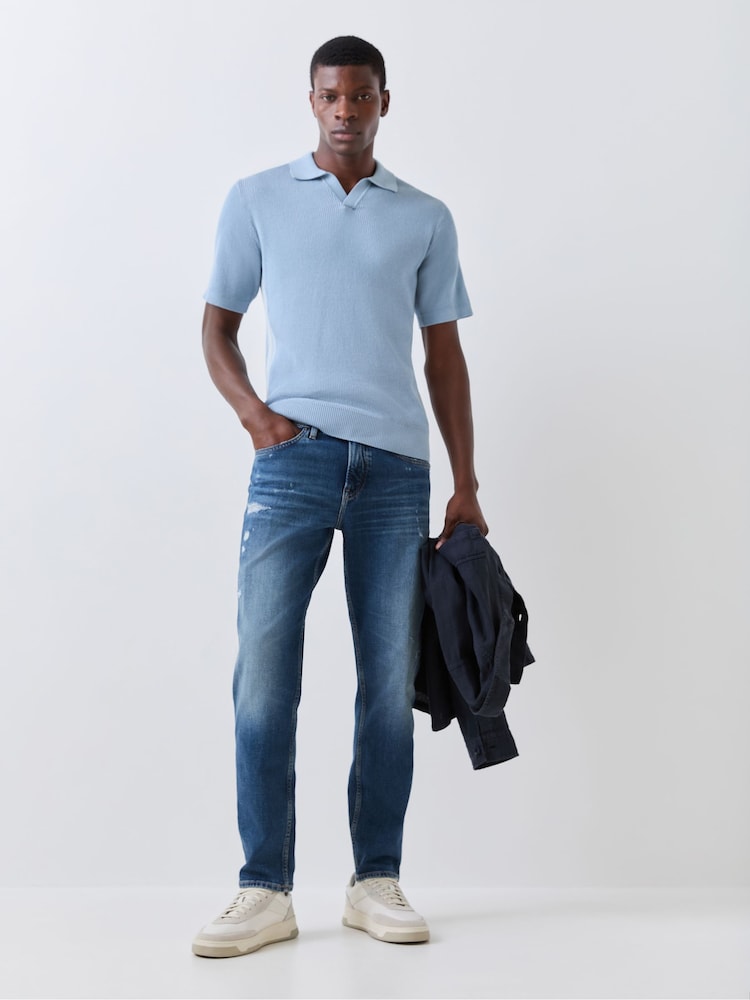 BOSS Re.Maine 標準剪裁彈性丹寧牛仔褲 - 圖片 2，共 5