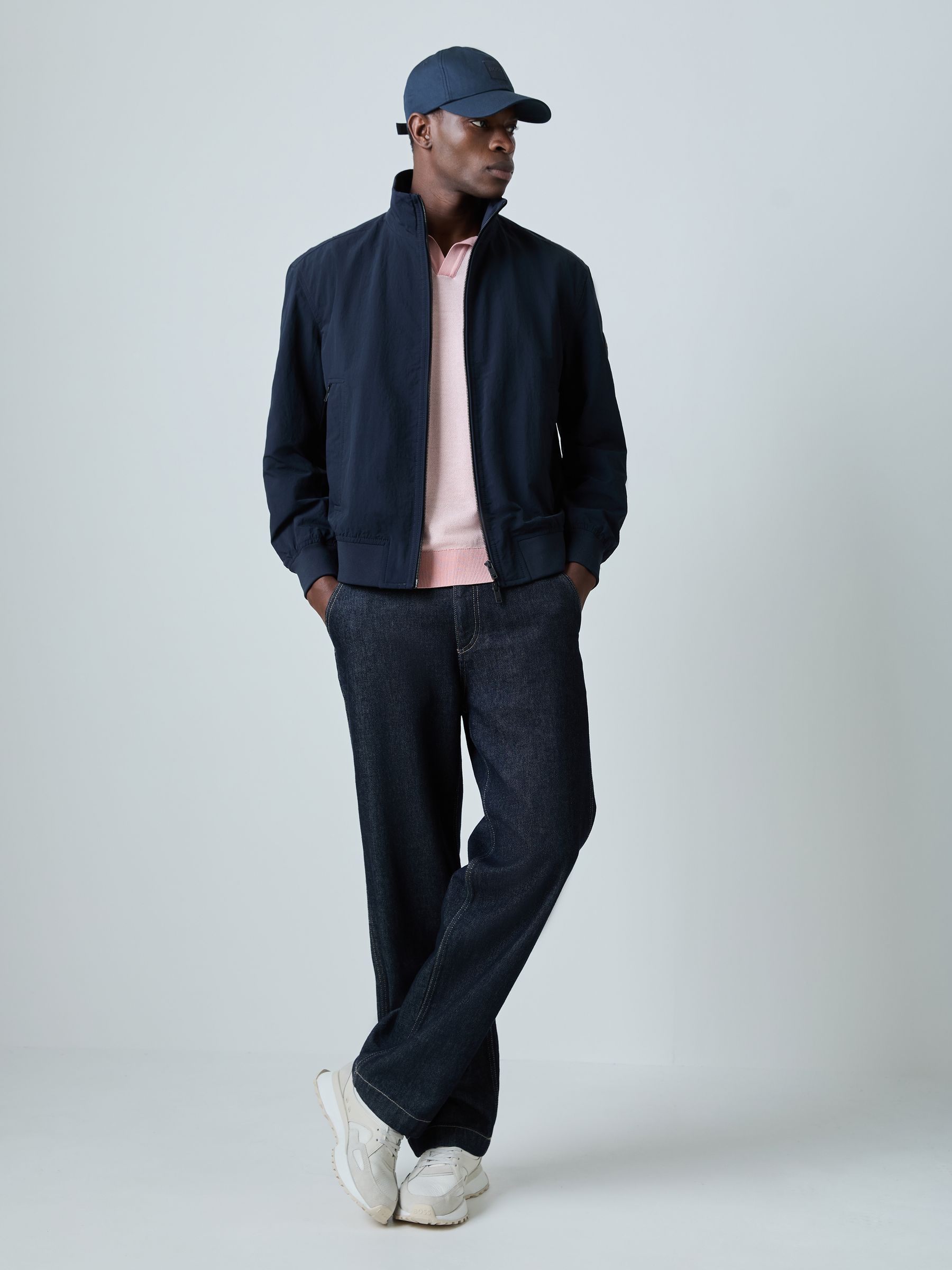 Buy BOSS Blue Opens Zip Through Logo Jacket from Next USA