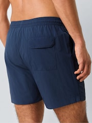 BOSS Blue Palm Logo Swim Shorts - Image 3 of 6