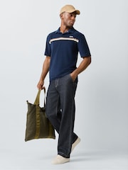 BOSS Blue Iconic Towelling Logo Polo Shirt - Image 2 of 5