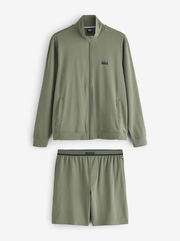 BOSS Green Logo Regular Fit Zip Through Tracksuit - Image 1 of 3