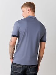 Asul na Langit - BOSS Parlay Tipped Polo Shirt - Larawan 3 ng 5