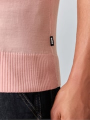وردي - BOSS Narciso Regular Fit Trophy Neck Knitted Polo Shirt - Image 5 of 6