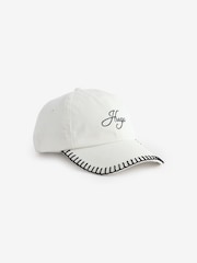 HUGO White Ally Script Logo Cap - Image 1 of 1