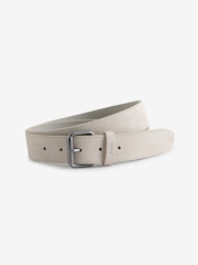 BOSS Cream Narun Logo Belt - Image 1 of 1