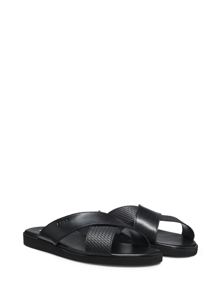 BOSS Black Darrel Logo Sliders - Image 1 of 2