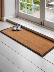 Garden Trading Charcoal Border Double Doormat - Image 1 of 3