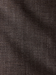 Chocolate Brown Regular Fit Textured Blazer with Wool - Image 12 of 12