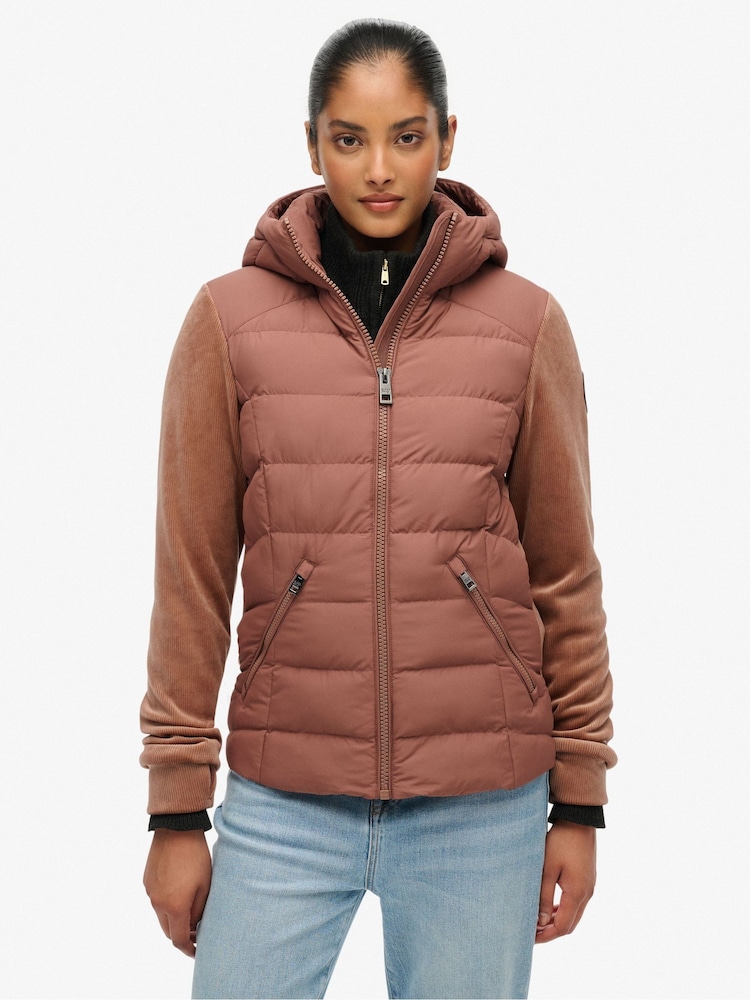 Superdry Brown Hooded Fuji Storm Jacket - Image 2 of 8 Superdry Brown Hooded Fuji Storm Jacket - Image 2 of 8
