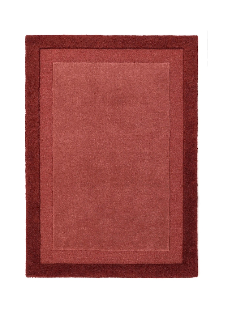 Origin Rugs Wine Red Stacked Border Rug - Image 2 of 5 Origin Rugs Wine Red Stacked Border Rug - Image 2 of 5