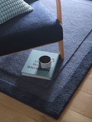 Origin Rugs Evening Blue Stacked Border Rug - Image 2 of 5