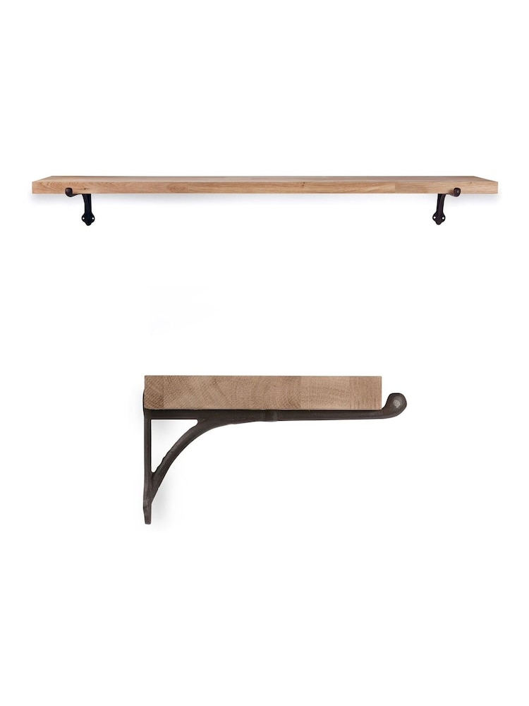 Garden Trading Natural Classic Oak Shelf & Cast Iron Bracket - Image 3 of 3 Garden Trading Natural Classic Oak Shelf & Cast Iron Bracket - Image 3 of 3