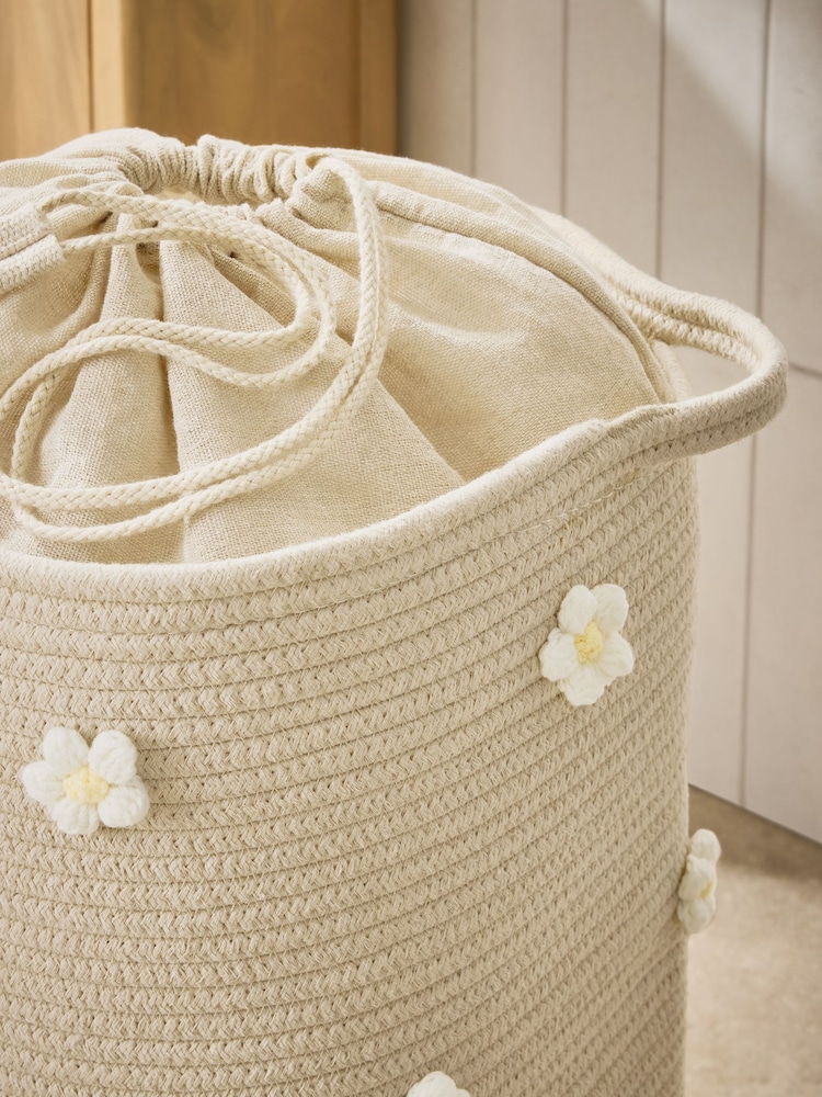 Natural Daisy Laundry Basket Bag Bag - Image 2 of 3