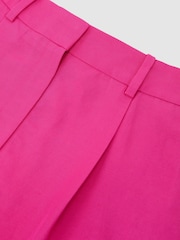 Reiss Pink Charli Tailored Shorts with Linen - Image 6 of 6