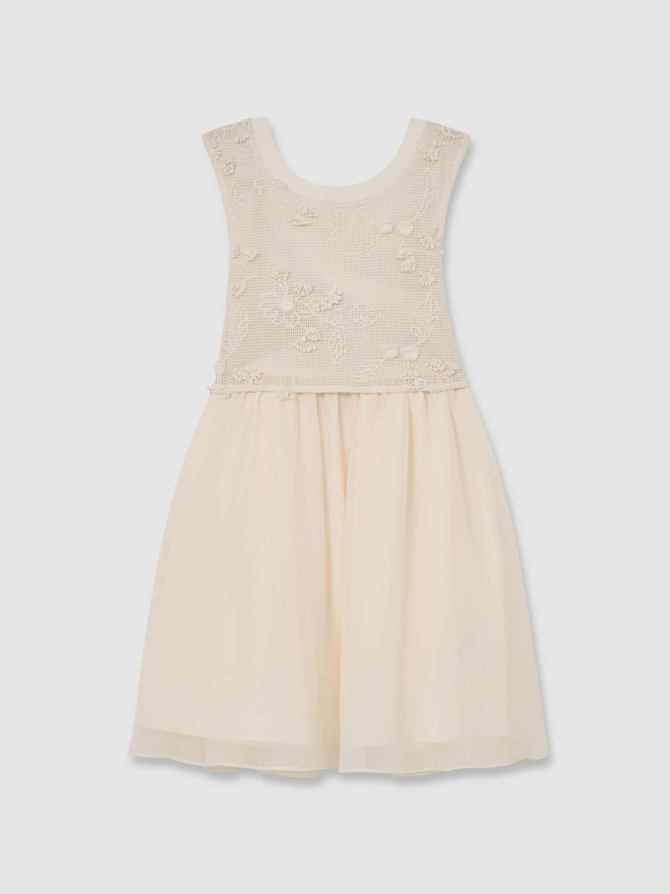 Reiss Neutral Gianna Dress - Image 1 of 3 Reiss Neutral Gianna Dress - Image 1 of 3