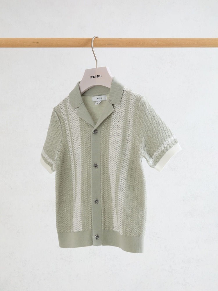 Reiss Sage/White Victor Shirt - Image 1 of 3