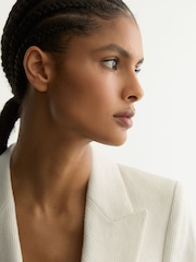 Reiss White Alyx Linen-Blend Single-Breasted Suit Jacket - Image 5 of 8