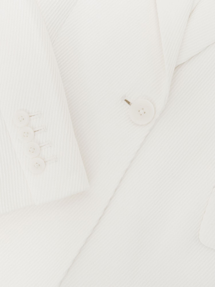 Reiss White Alyx Linen-Blend Single-Breasted Suit Jacket - Image 8 of 8