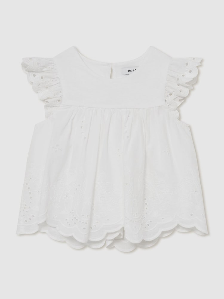 Reiss White Callee 9-13 yrs Top - Image 2 of 3