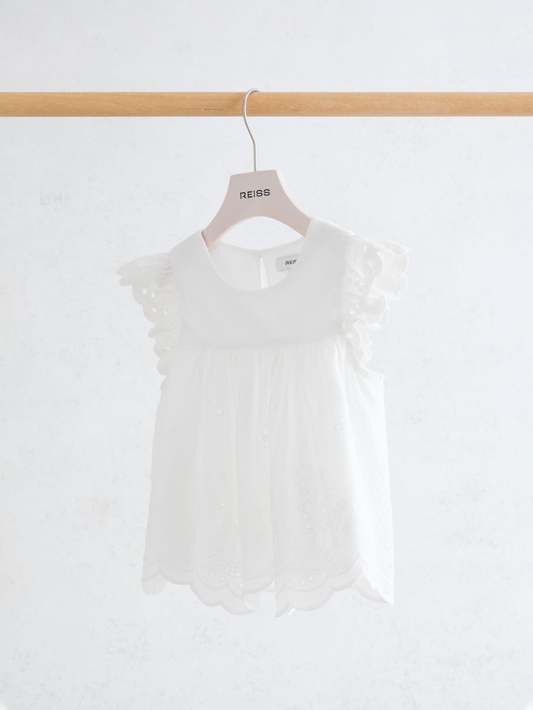 Reiss White Callee 3-9 yrs Top - Image 2 of 3