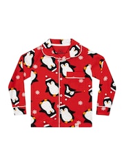Conjunto de pijama navideño de pingüino con botones de Harry Bear - Imagen 7 de 12
