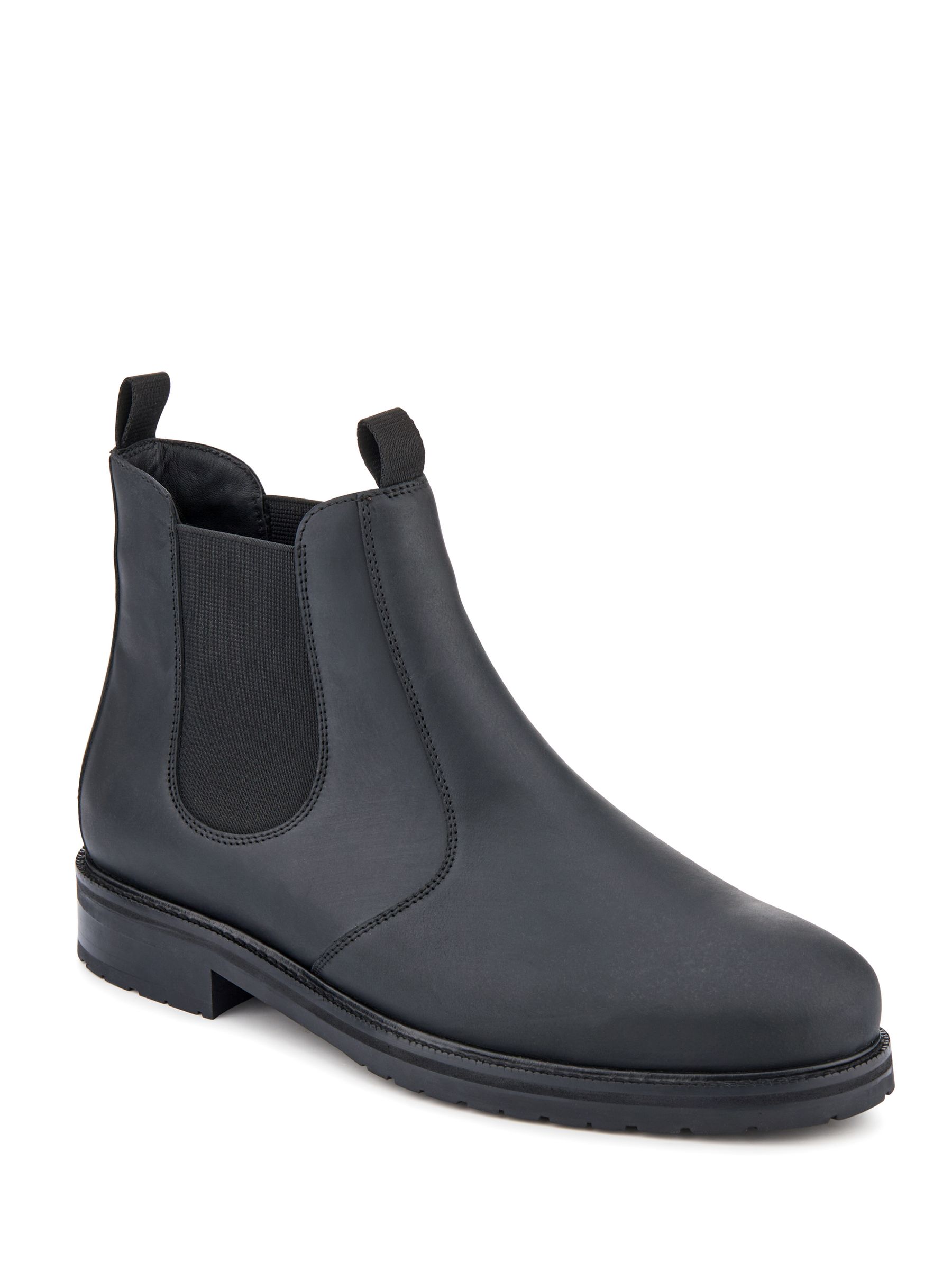 Buy Jones Bootmaker Black Emile Wide Fit Leather Slip-On Boots from the ...