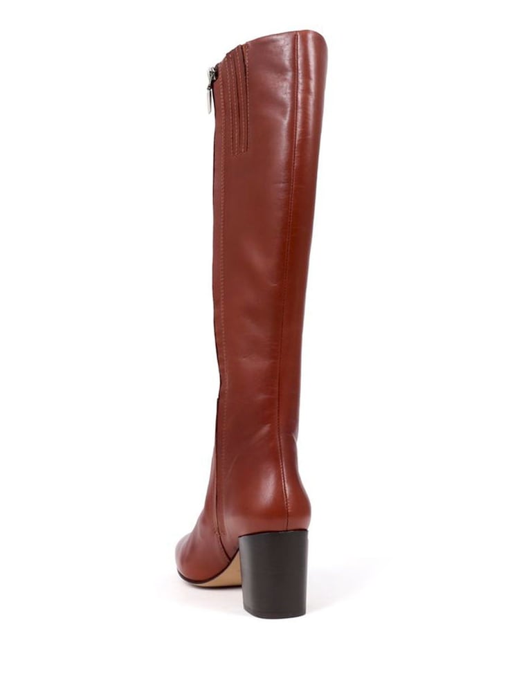 Jones Bootmaker Brown Regular Fit Neptune Medium Calf Fit Long Leather Boots - Image 2 of 4 Jones Bootmaker Brown Regular Fit Neptune Medium Calf Fit Long Leather Boots - Image 2 of 4