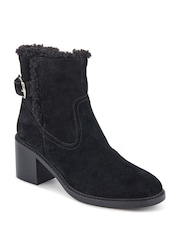 Jones Bootmaker Black Mavis Leather Buckled Ankle Boots - Image 3 of 5