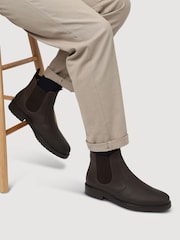 Jones Bootmaker Brown Emile Wide Fit Leather Slip-On Boots - Image 1 of 5
